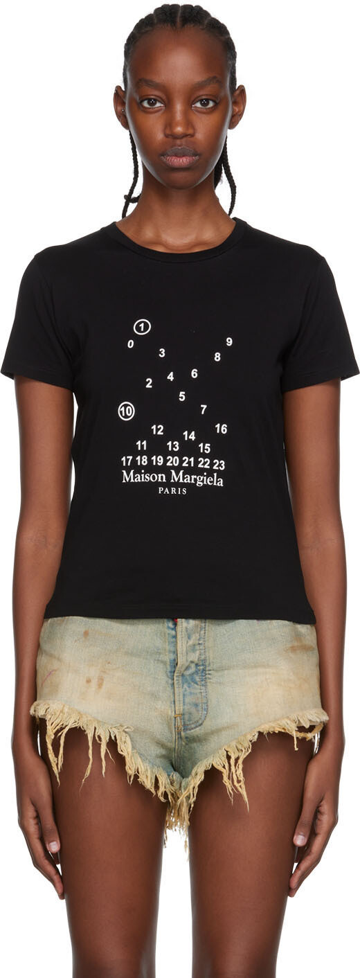 

Футболка с черным номером Maison Margiela