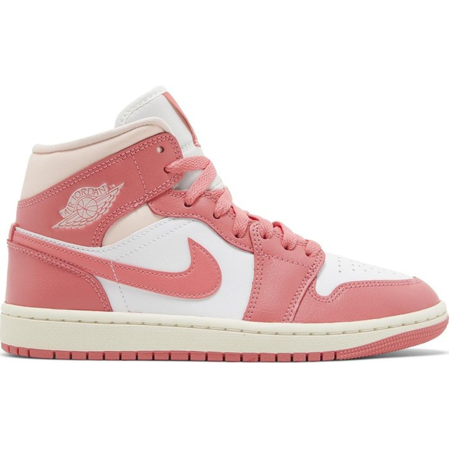 Кроссовки Nike Air Jordan 1 Mid 'Strawberries and Cream', розовый/белый кроссовки nike air jordan 1 mid черный белый