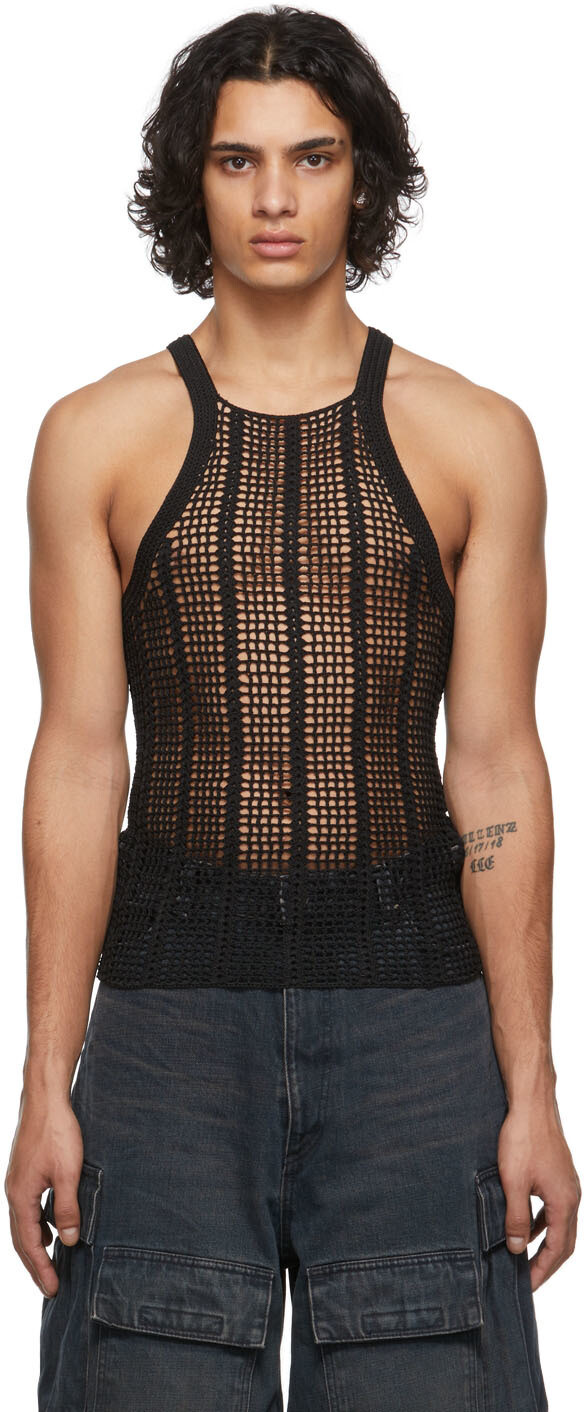 

Черная майка крючком Dion Lee