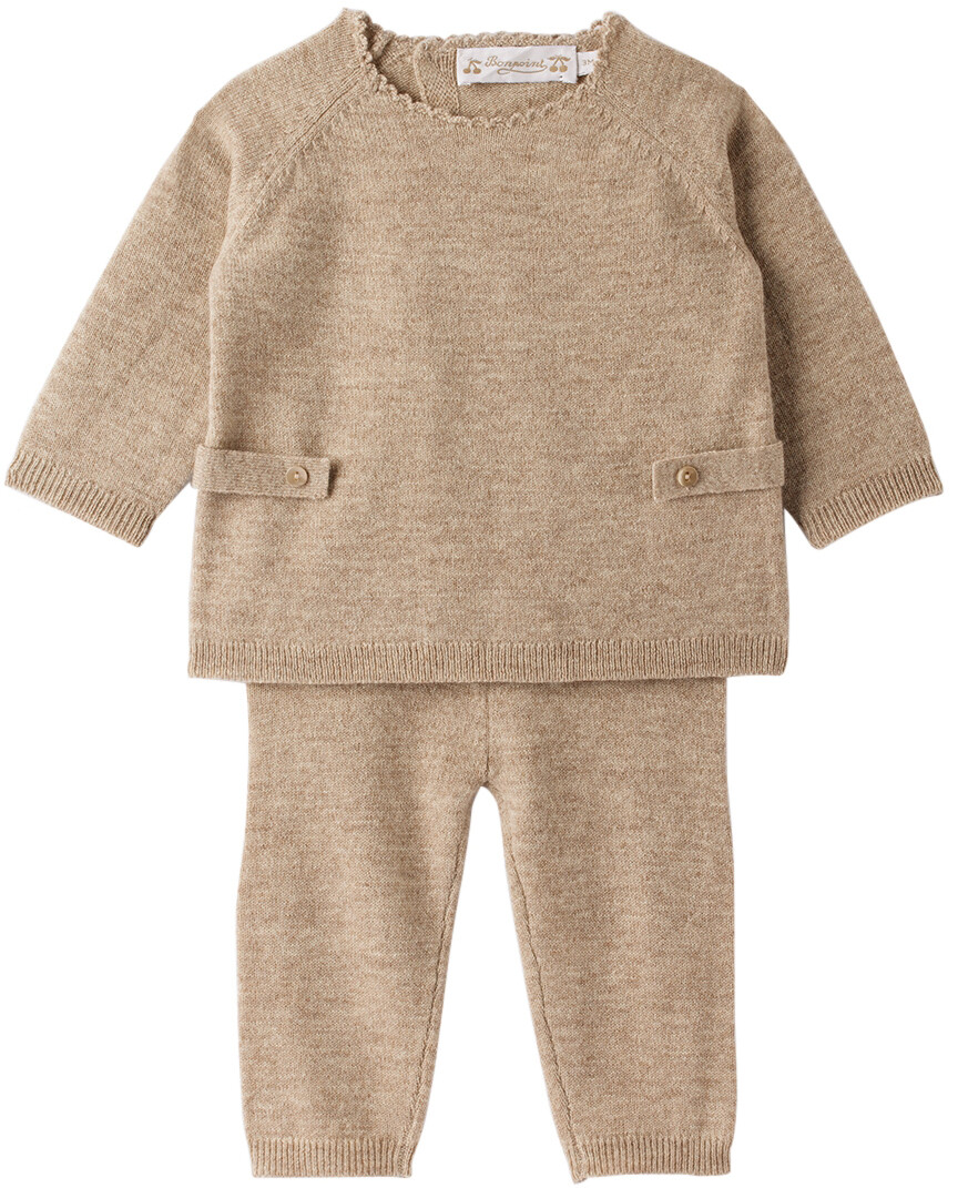 

Комплект из свитера и леггинсов Baby Taupe Bamba Bonpoint
