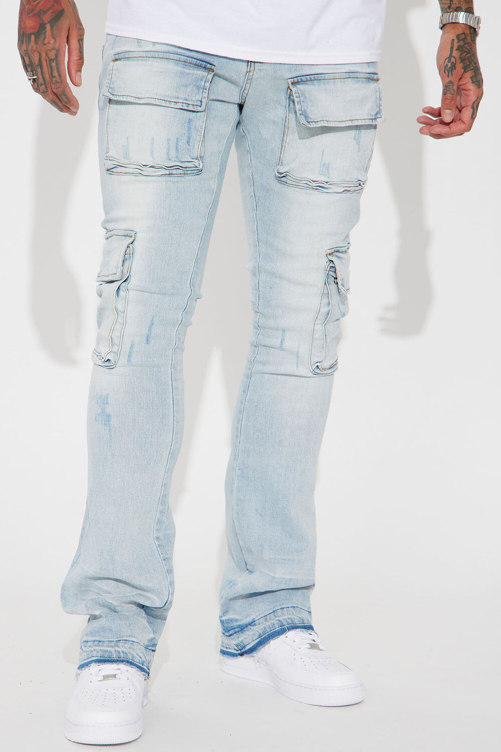 

Джинсы скинни Fashion Nova CARGOFLARE, синий