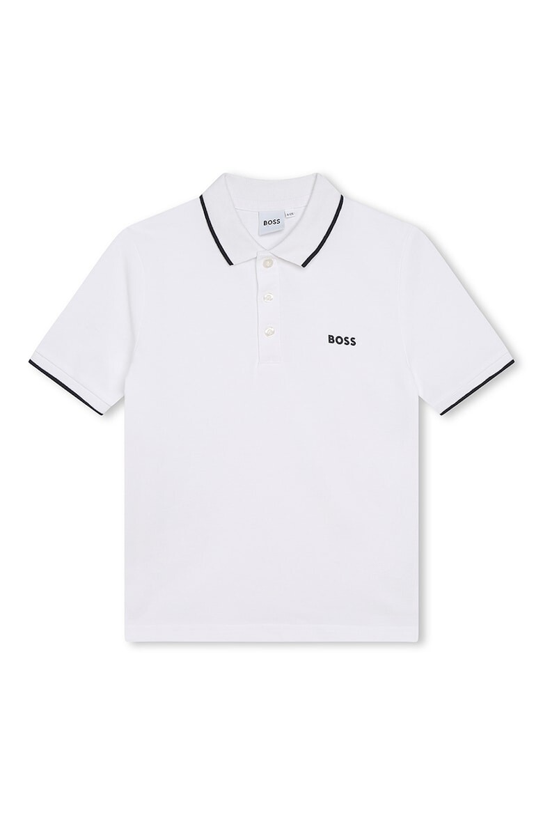 

Футболка с воротником и логотипом Boss Kidswear, белый