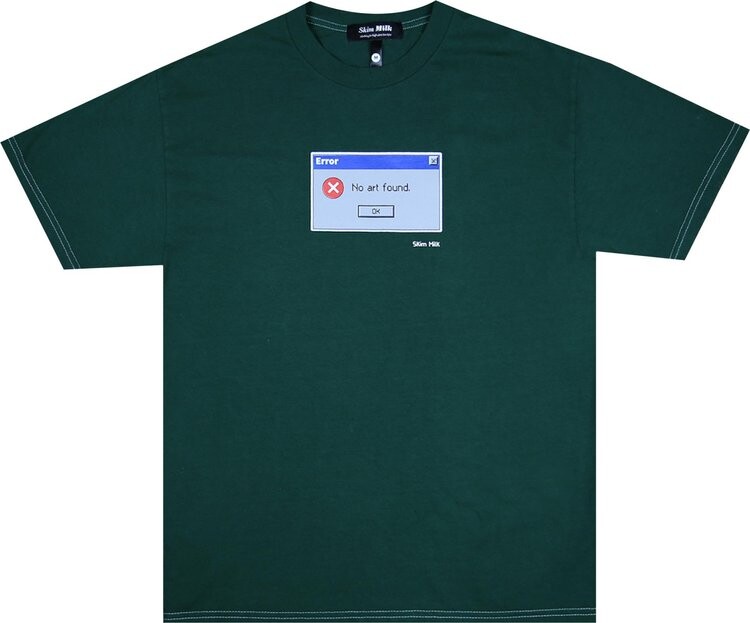 

Футболка Skim Milk Error No Art Found Tee 'Forest Green', зеленый