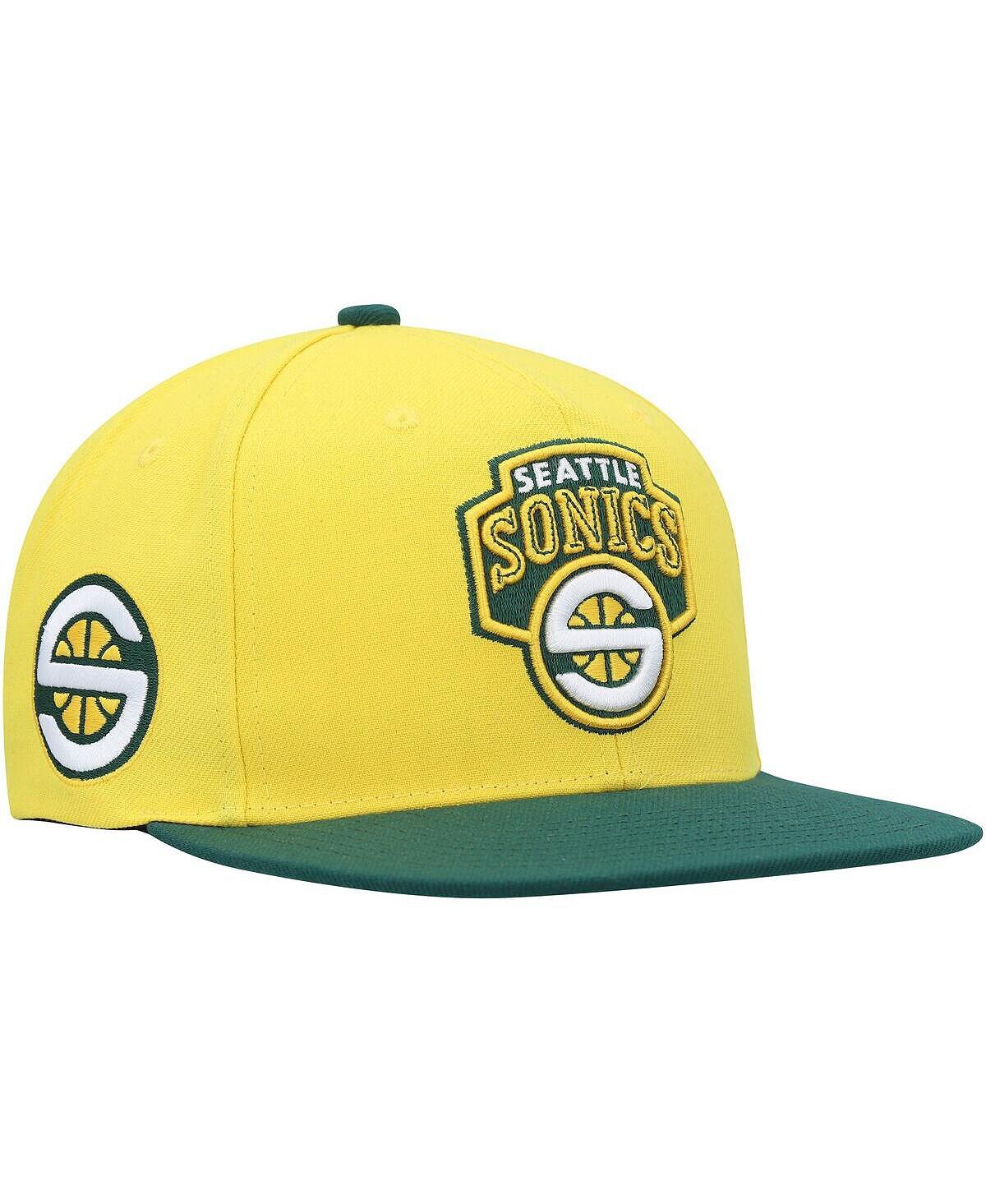 

Мужская золотистая кепка Seattle SuperSonics Side Core 2.0 Snapback Mitchell & Ness