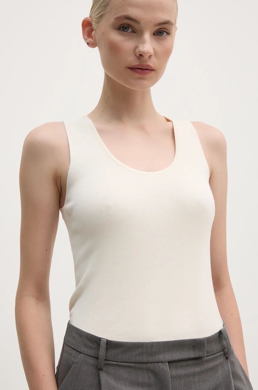 

Хлопковый топ United Colors of Benetton, бежевый