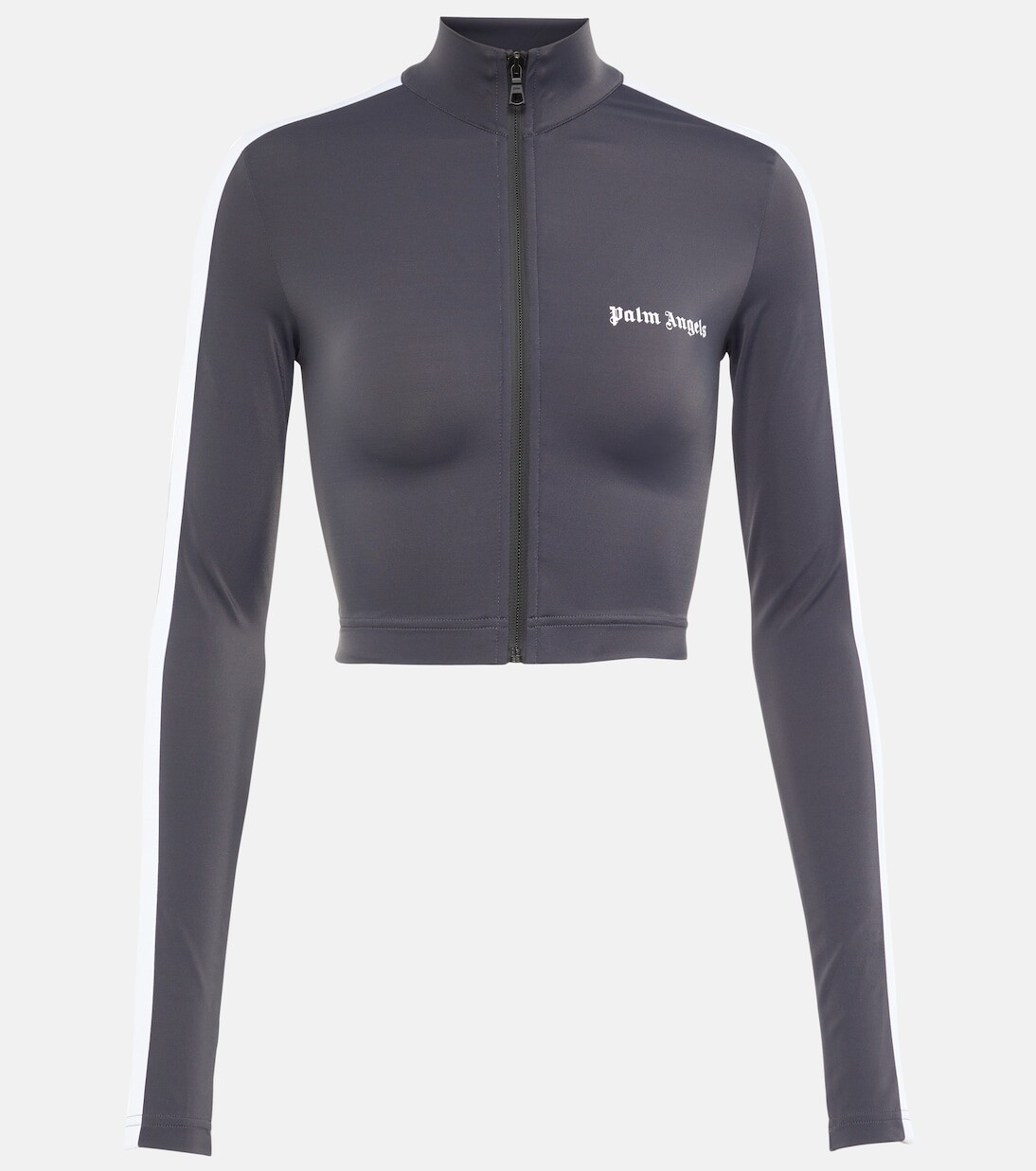 

Укороченная спортивная куртка на молнии Palm Angels, серый