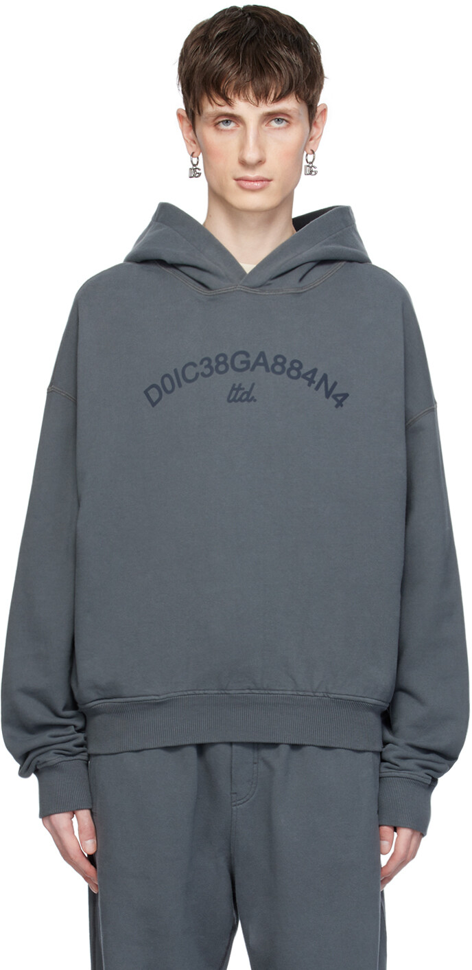 

Серый укороченный худи Dolce&Gabbana