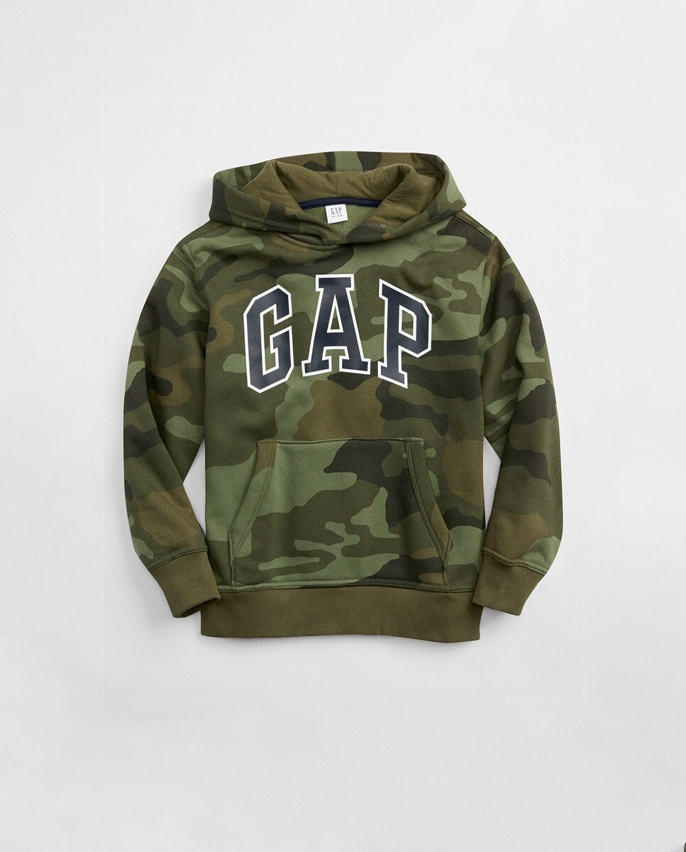 

Толстовка с камуфляжным принтом для мальчика и логотипом GAP Gap, зеленый