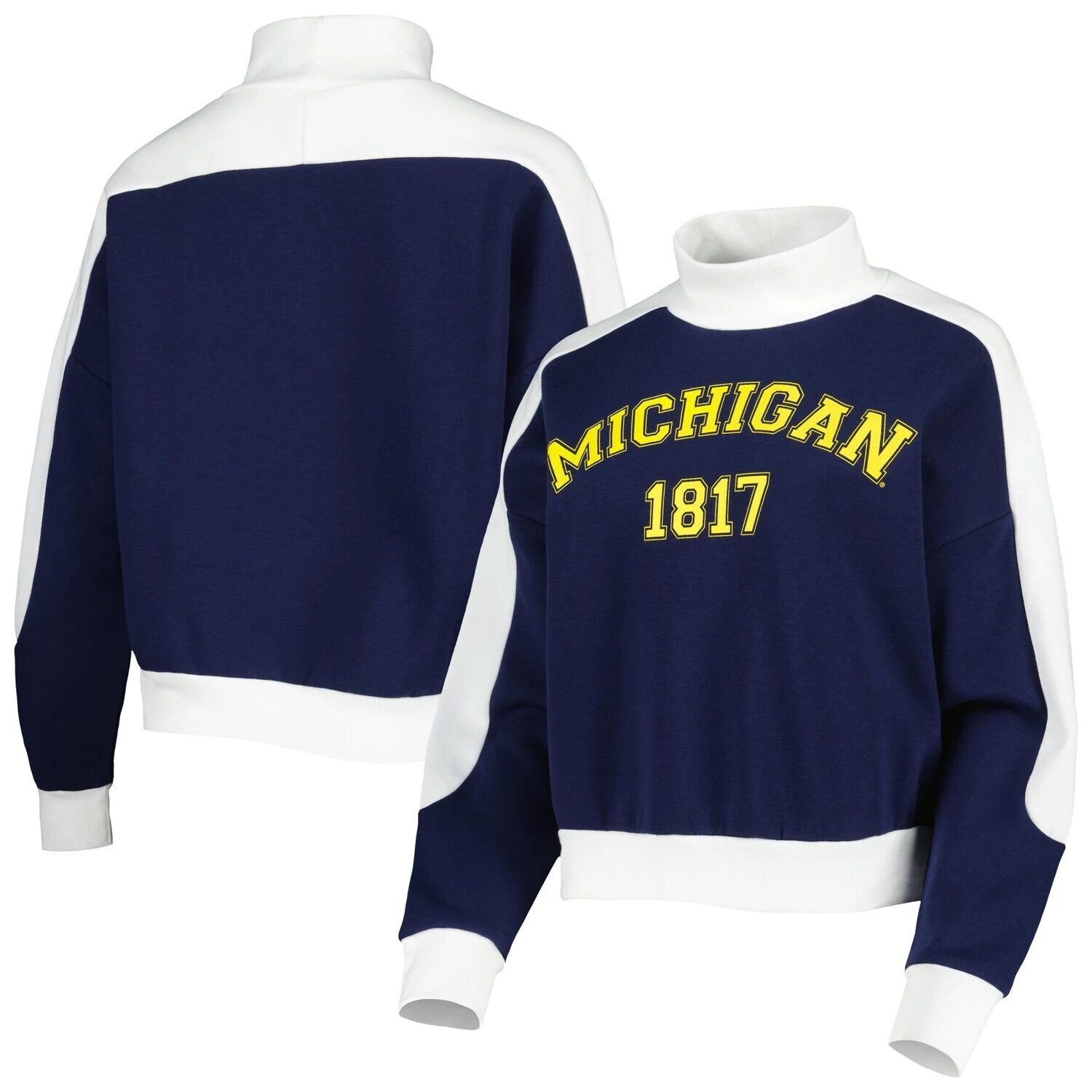 

Женский темно-синий пуловер Gameday Couture Michigan Wolverines Make it a Mock Sporty