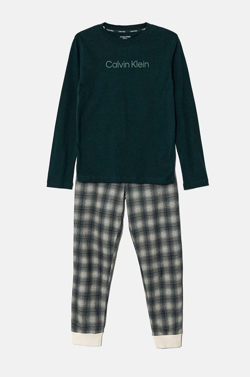 

Детские шерстяные пижамы Calvin Klein Underwear, зеленый