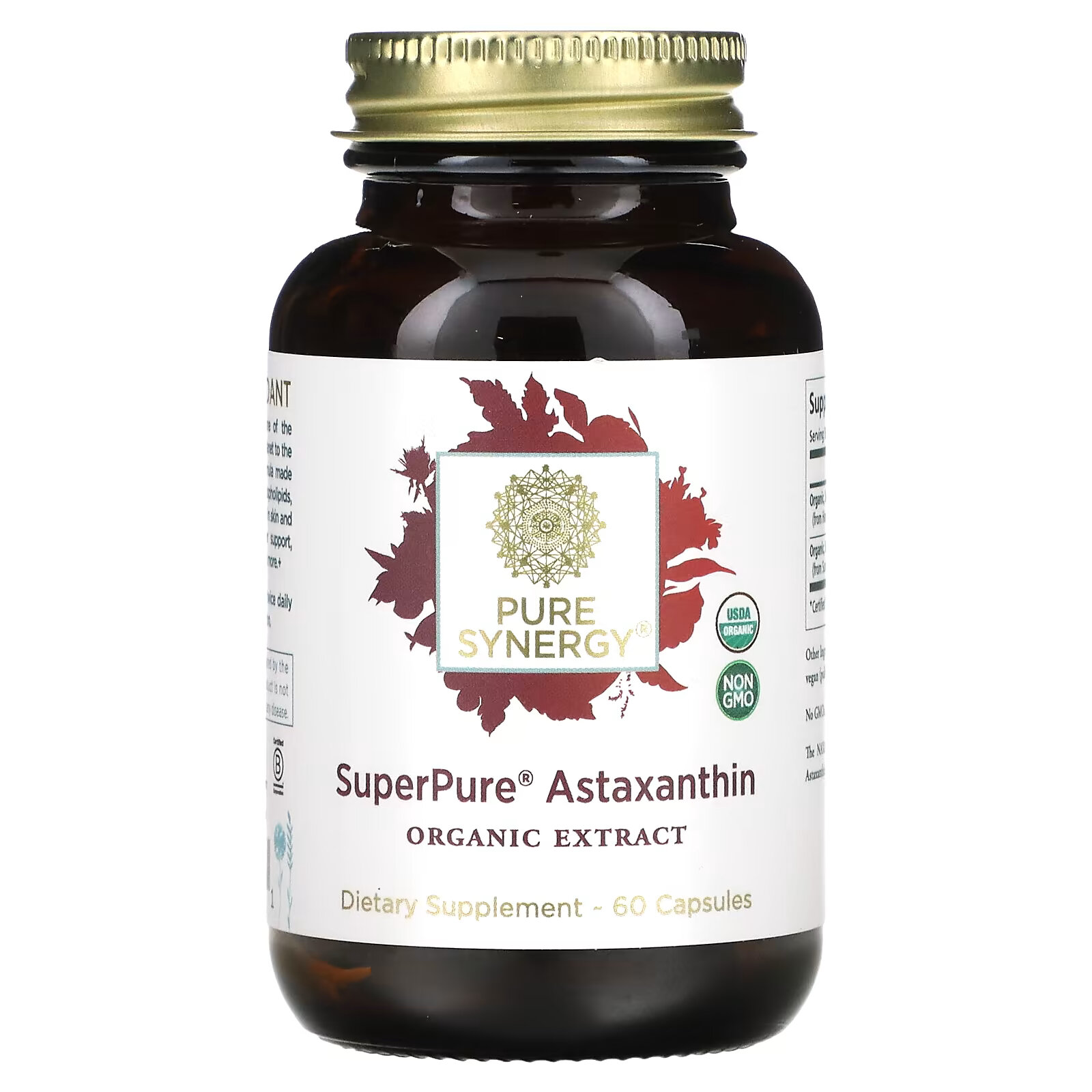 Pure Synergy, SuperPure, астаксантин, 60 капсул pure synergy здоровый иммунитет 60 растительных капсул