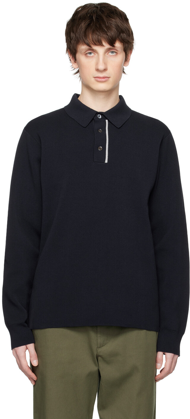 

Темно-синее поло Ruben Milano Norse Projects, Синий