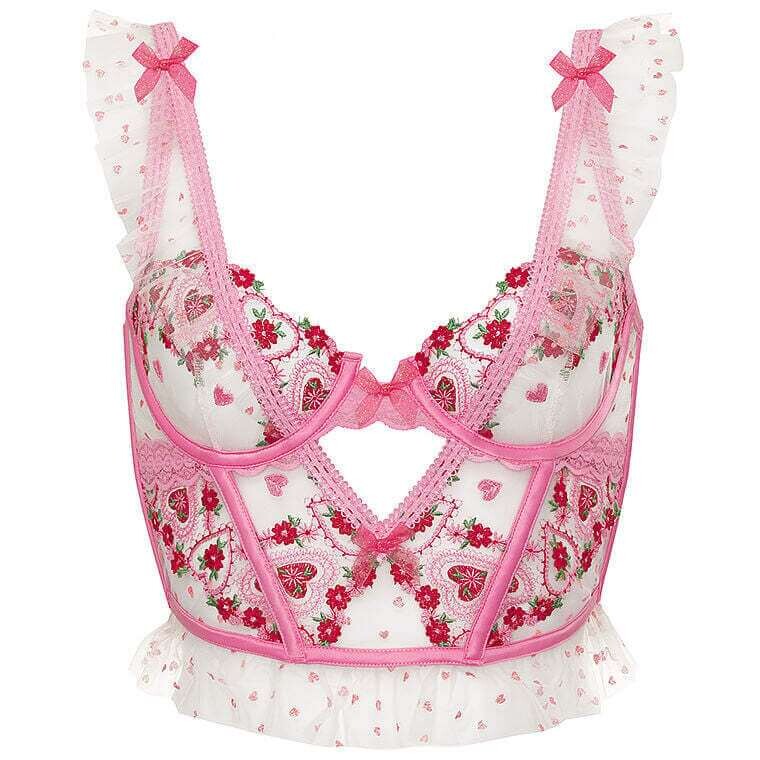 

Бюстье For Love & Lemons for Victoria's Secret Whimsical Garden, розовый