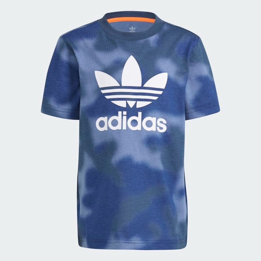 

Футболка Adidas Originals Allover Print Camo, синий/мультиколор