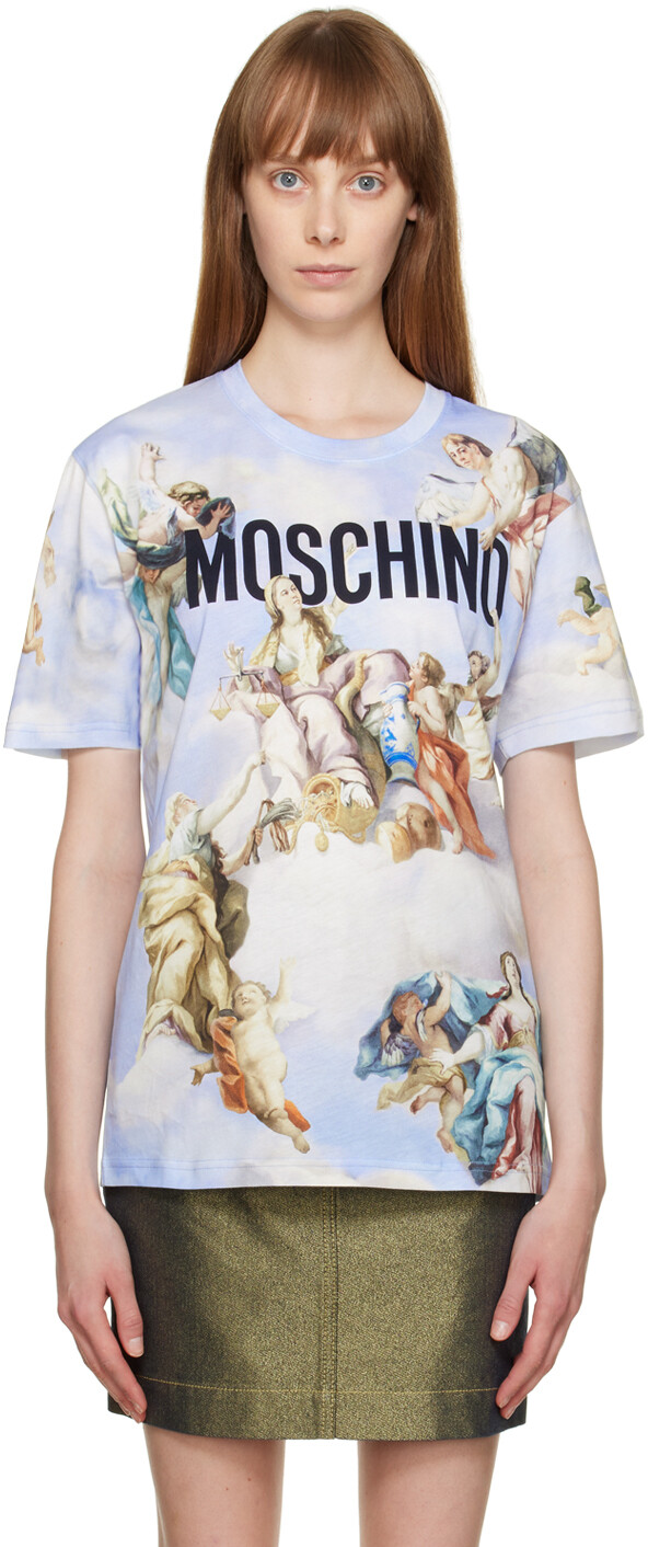 

Синяя футболка «Фреска» Moschino
