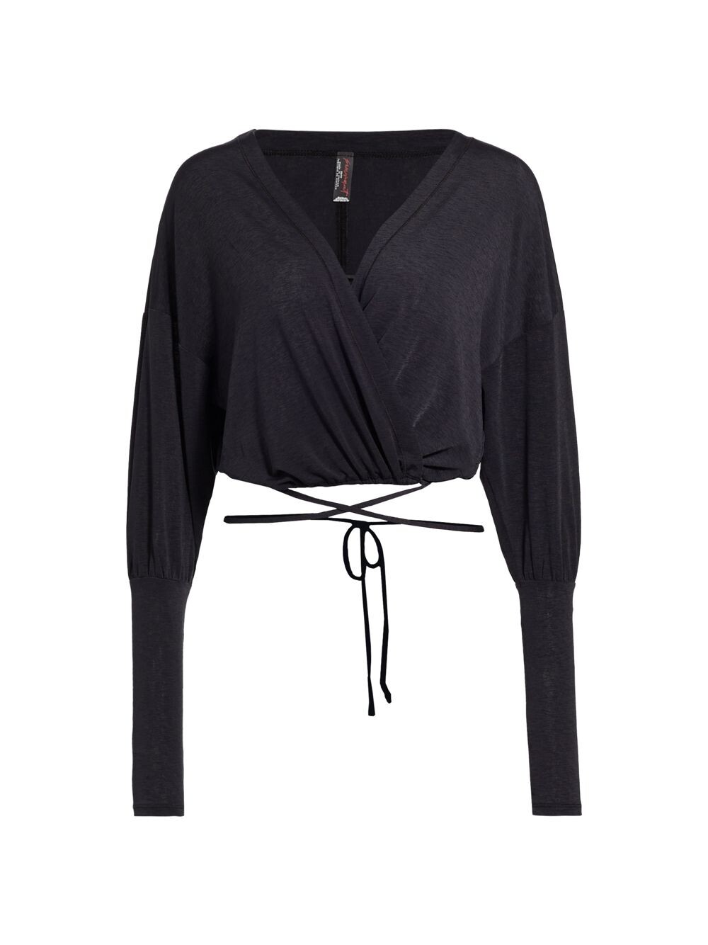 

Укороченный трикотажный топ с запахом Fp Movemement Radient Free People, черный