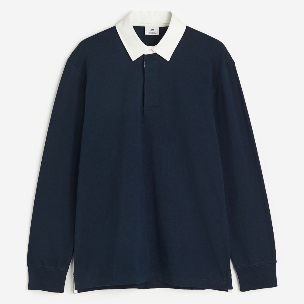 

Рубашка H&M Regular Fit Cotton, темно-синий