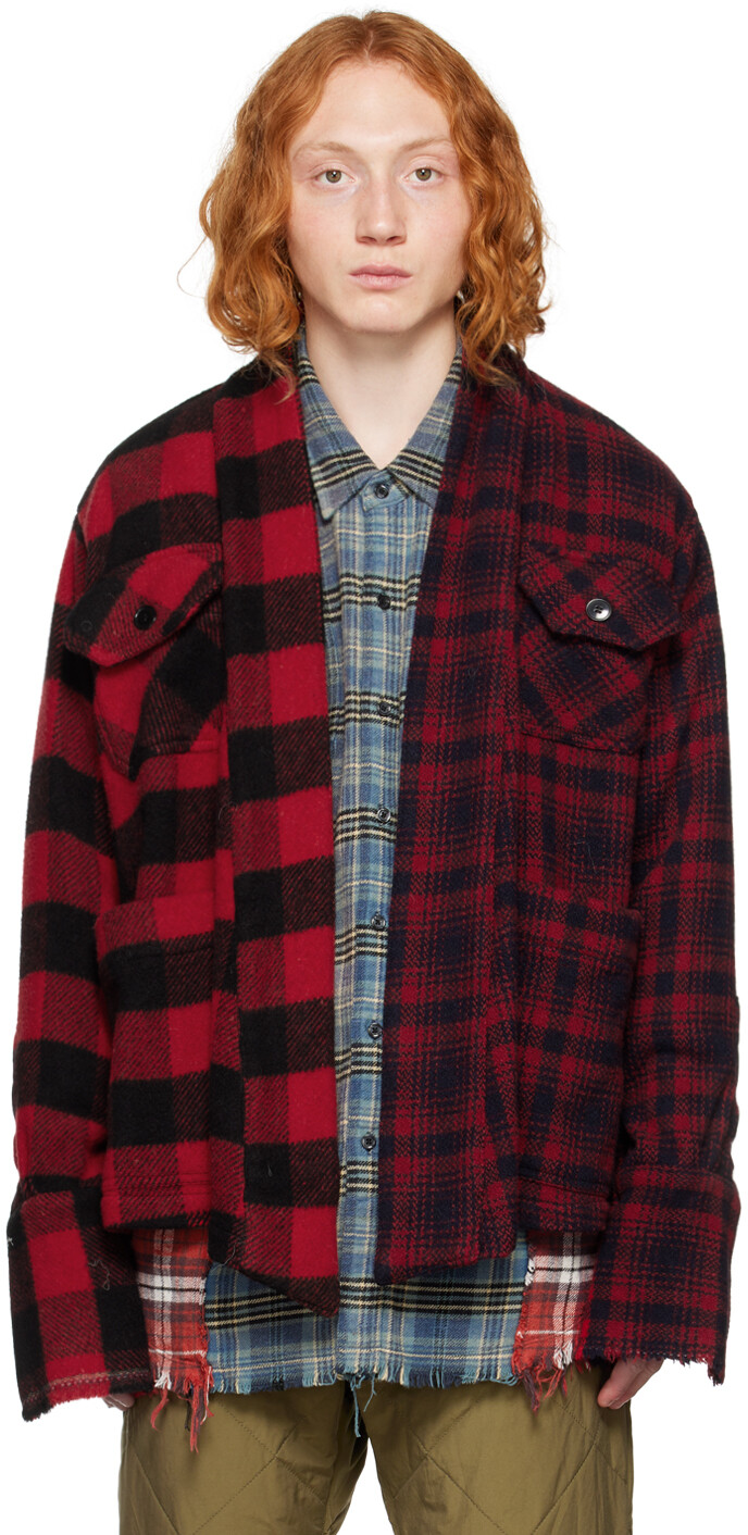 

Красный кардиган в шотландскую клетку Greg Lauren