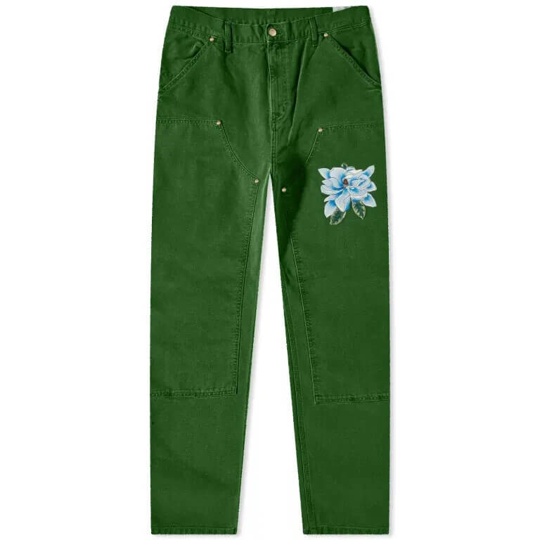 

Брюки с двойным коленом Awake Ny X Carhartt Wip, темно-зеленый