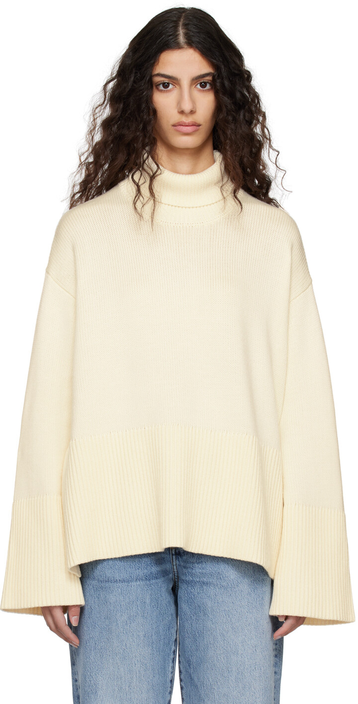 

Водолазка Off-White с заниженной линией плеч Totême, Серый