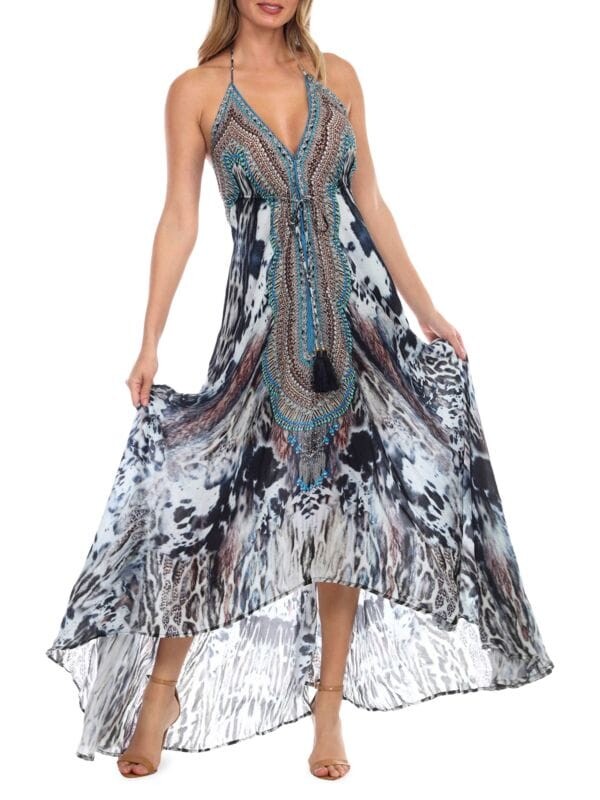 

Платье макси с животным принтом La Moda Clothing Clouded leopard