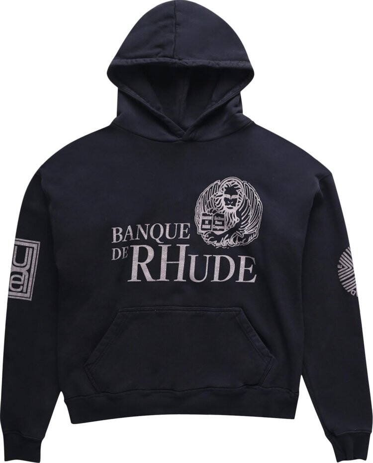 

Худи Rhude Bank De Rhude Hoodie 'Vintage Black', черный