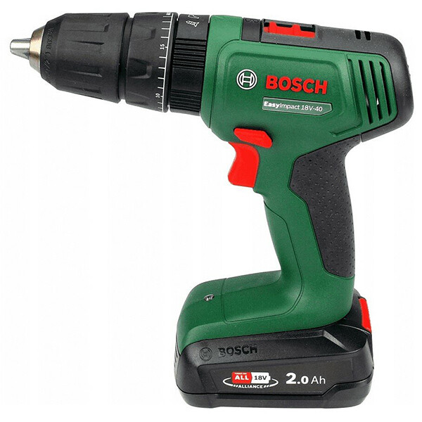 

Дрель-шуруповерт BOSCH Easy Impact 18V-40 06039D8107, зеленый