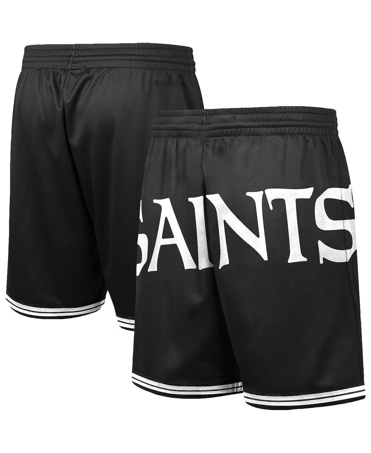 

Мужские черные модные шорты new orleans saints big face 3.0 Mitchell & Ness, черный