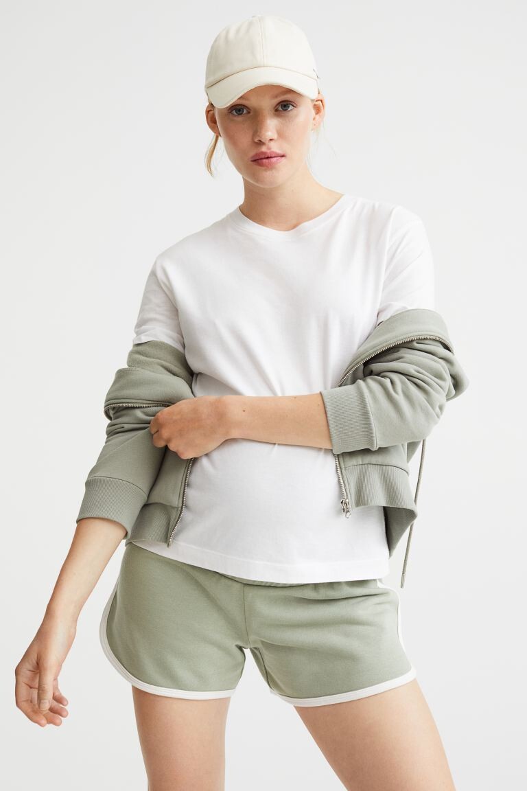

МАМА Спортивные штаны H&M, светло-зеленый хаки