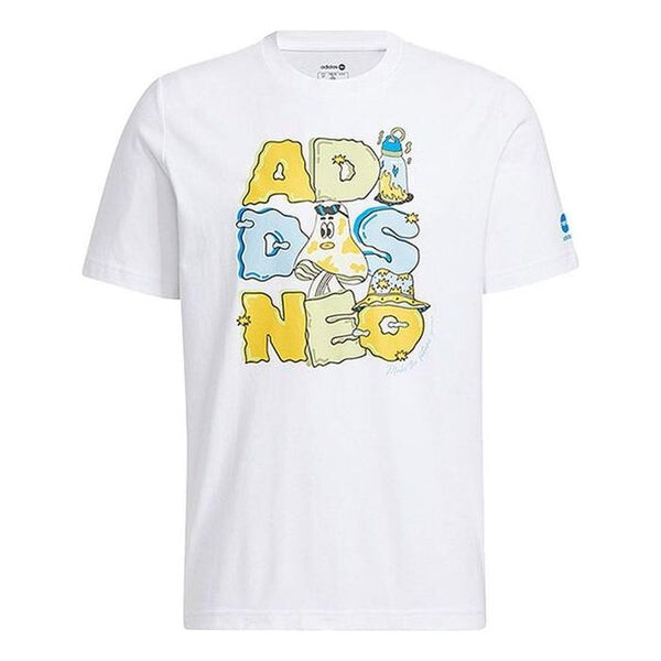 

Футболка Adidas neo Alphabet Cartoon Printing, белый
