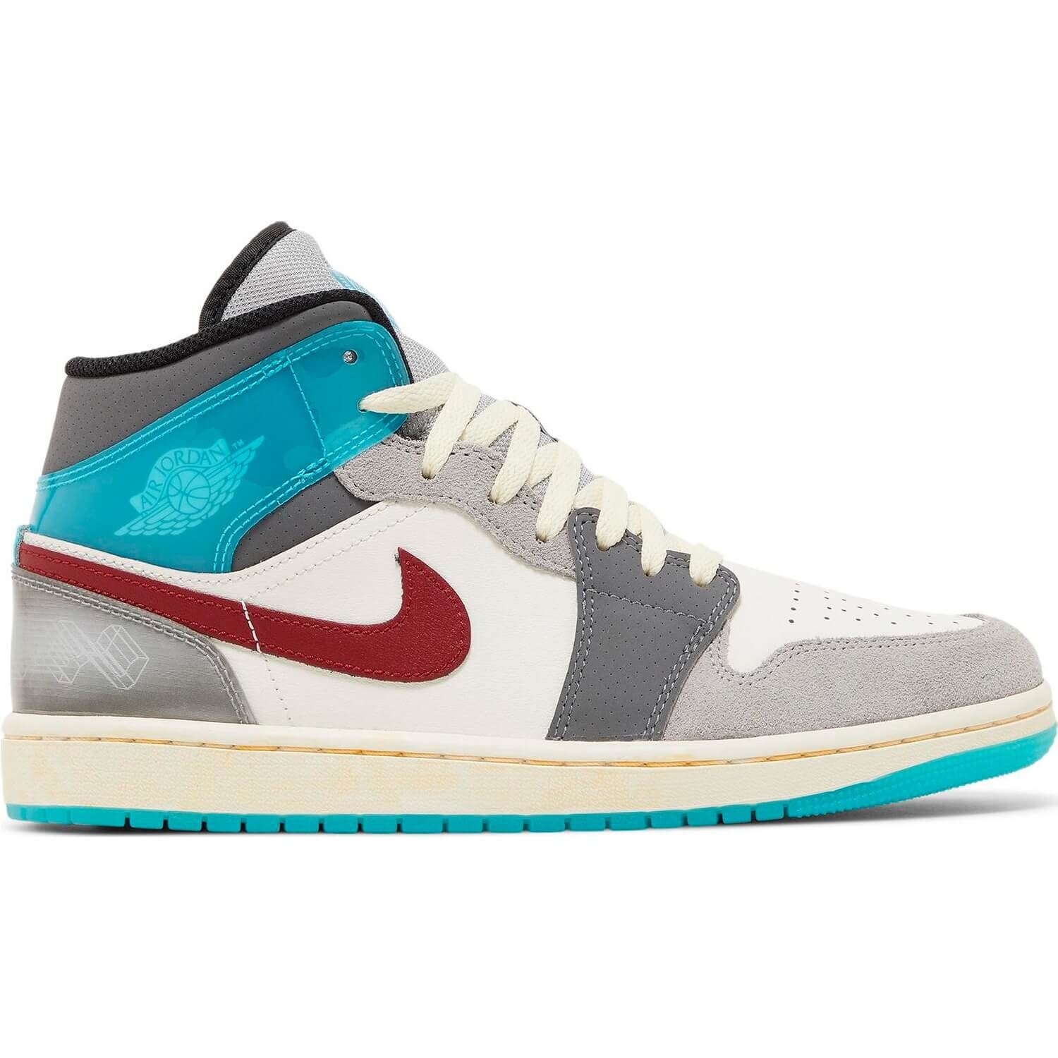 

Кроссовки Nike Air Jordan 1 Mid, серо-голубой (Размер 42 RU)