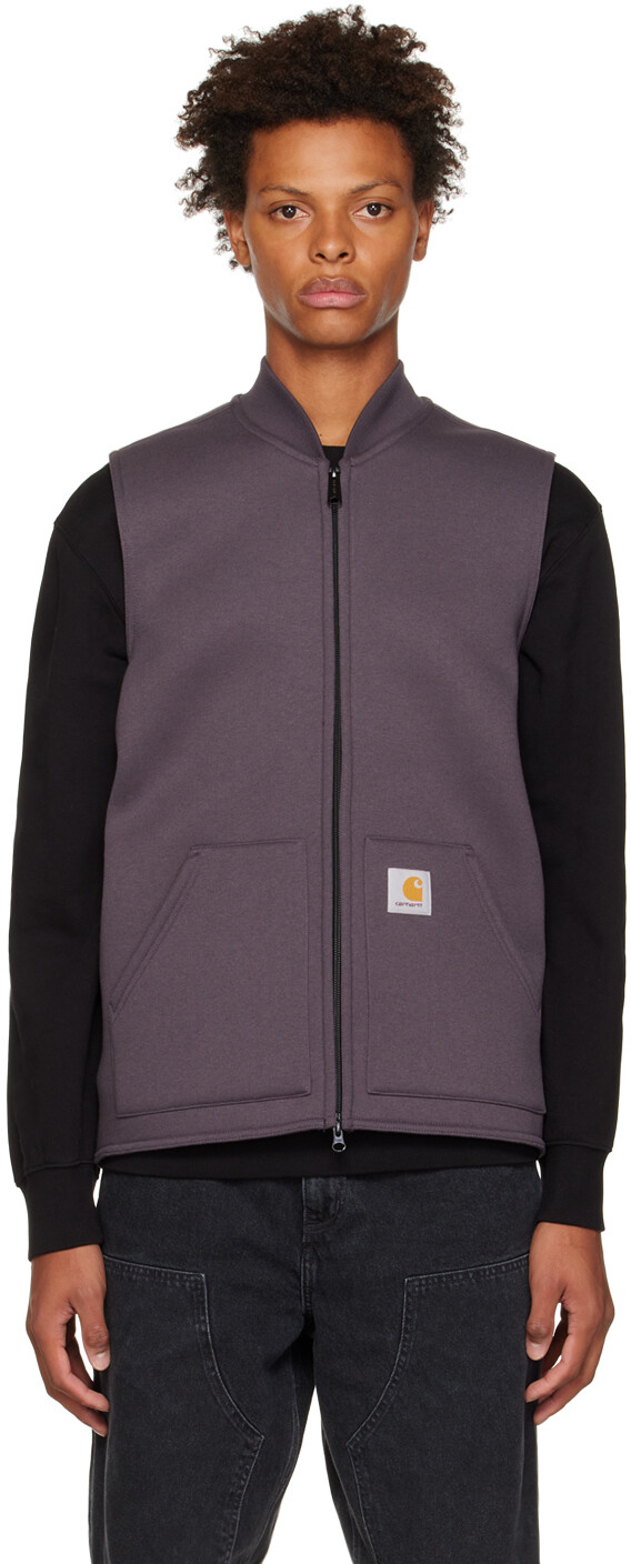 

Фиолетовый жилет с нашивками Carhartt Work In Progress