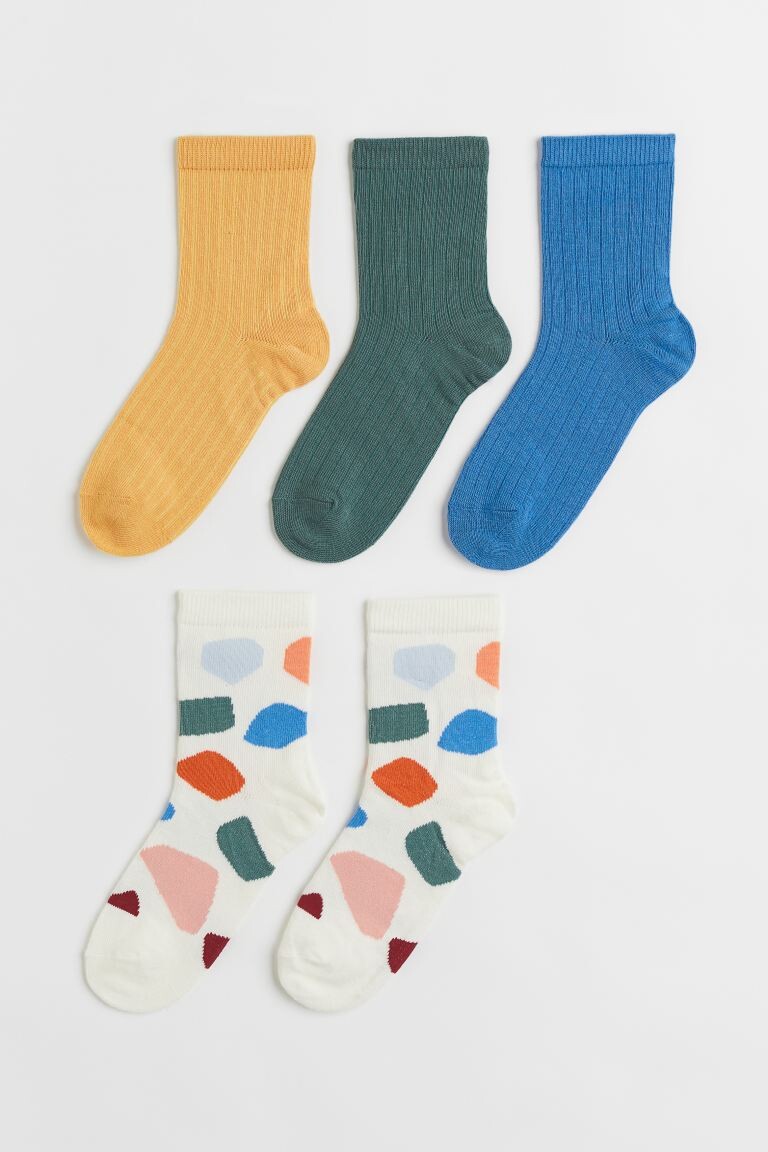 

5 пар носков H&M Patterned, белый