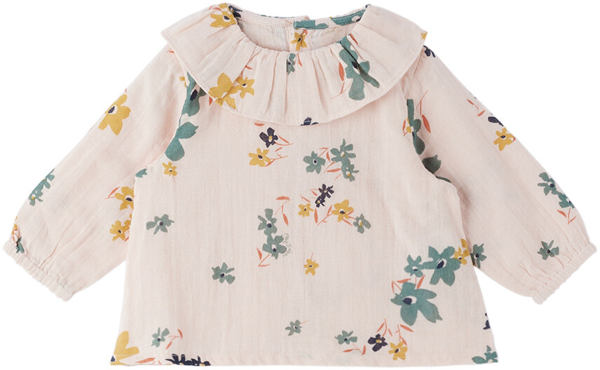 

Детская розовая блузка с узором Petit Bateau