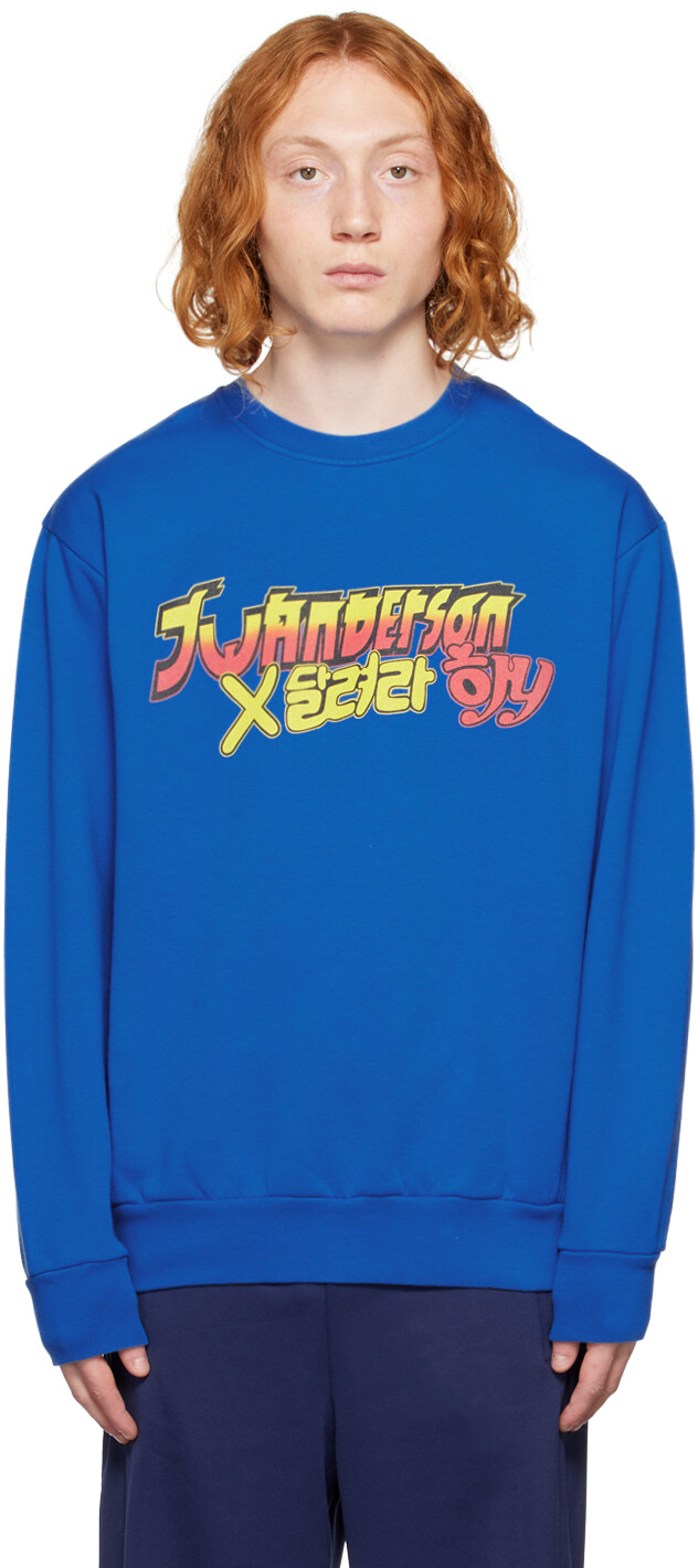 

Синий - Толстовка с графическим принтом Run Hany Edition JW Anderson