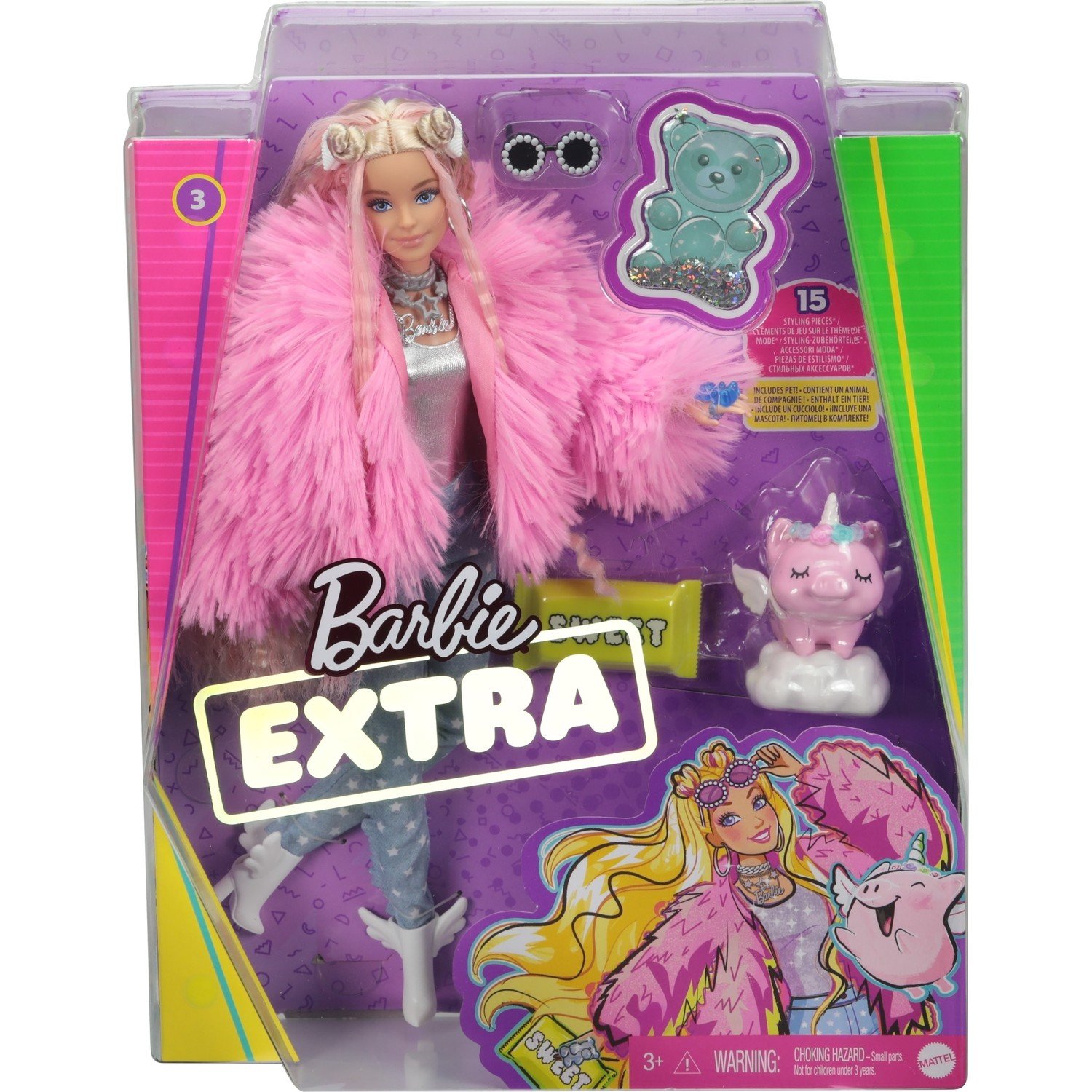 Кукла Barbie Экстра кукла единорог в розовой куртке – заказать из-за рубежа  в «CDEK.Shopping»