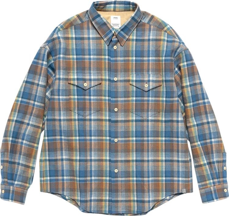 

Лонгслив Visvim Frontier Check Long-Sleeve 'Blue', синий