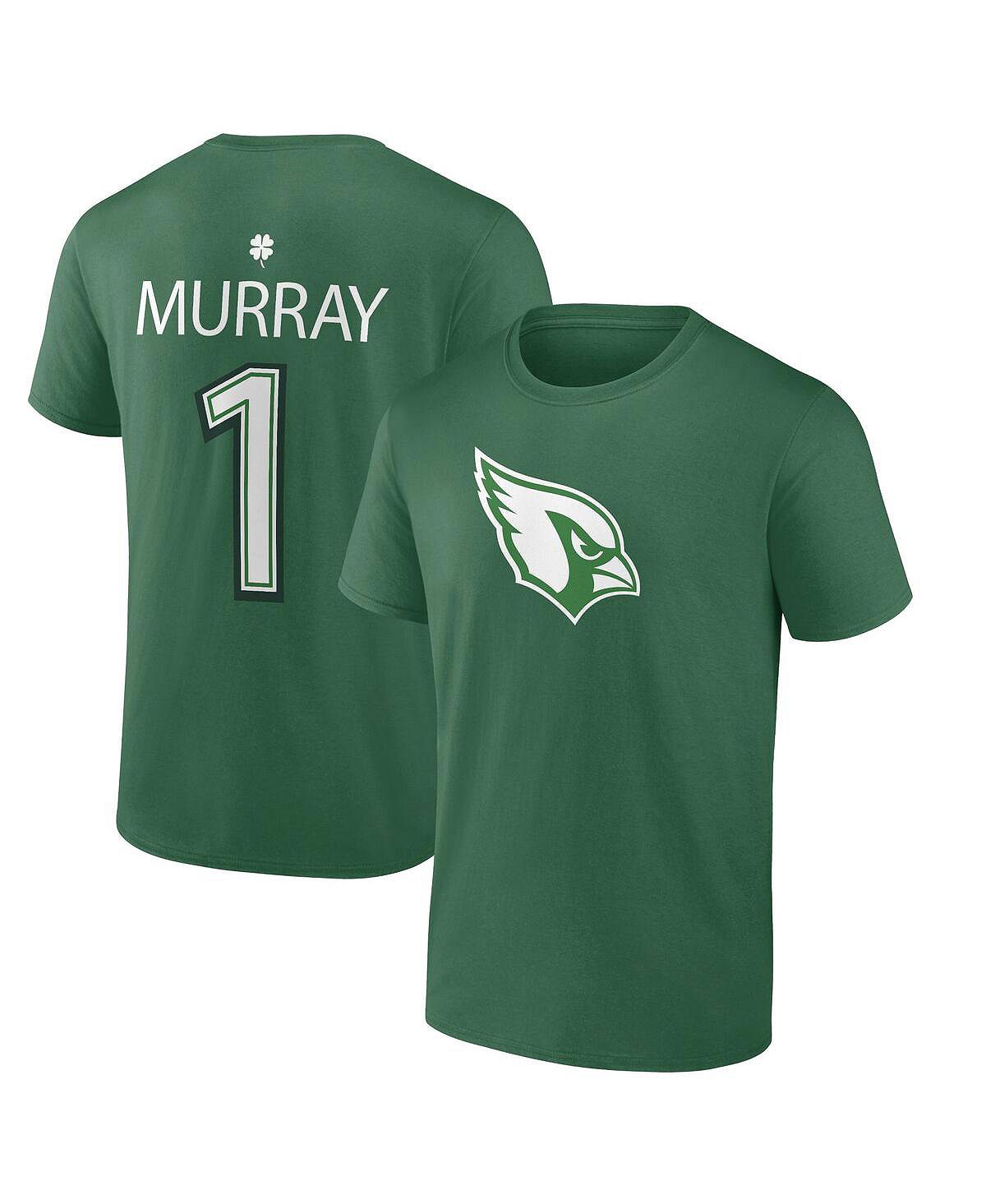Мужская фирменная футболка kyler murray green arizona cardinals st. patrick's day icon player Fanatics, зеленый