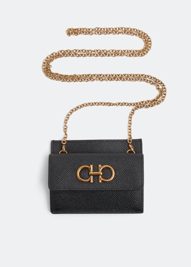 

Картхолдер FERRAGAMO Gancini credit card holder, черный