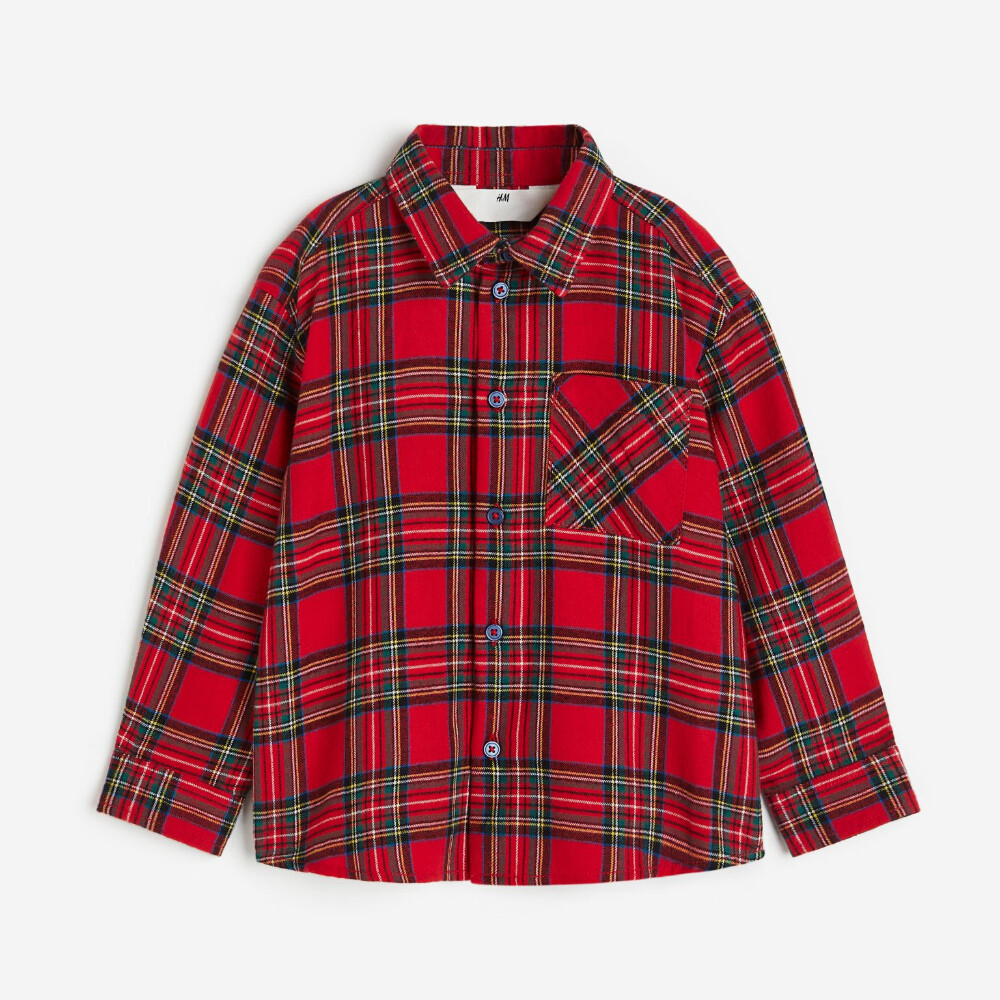 

Рубашка H&M Cotton Flannel, красный