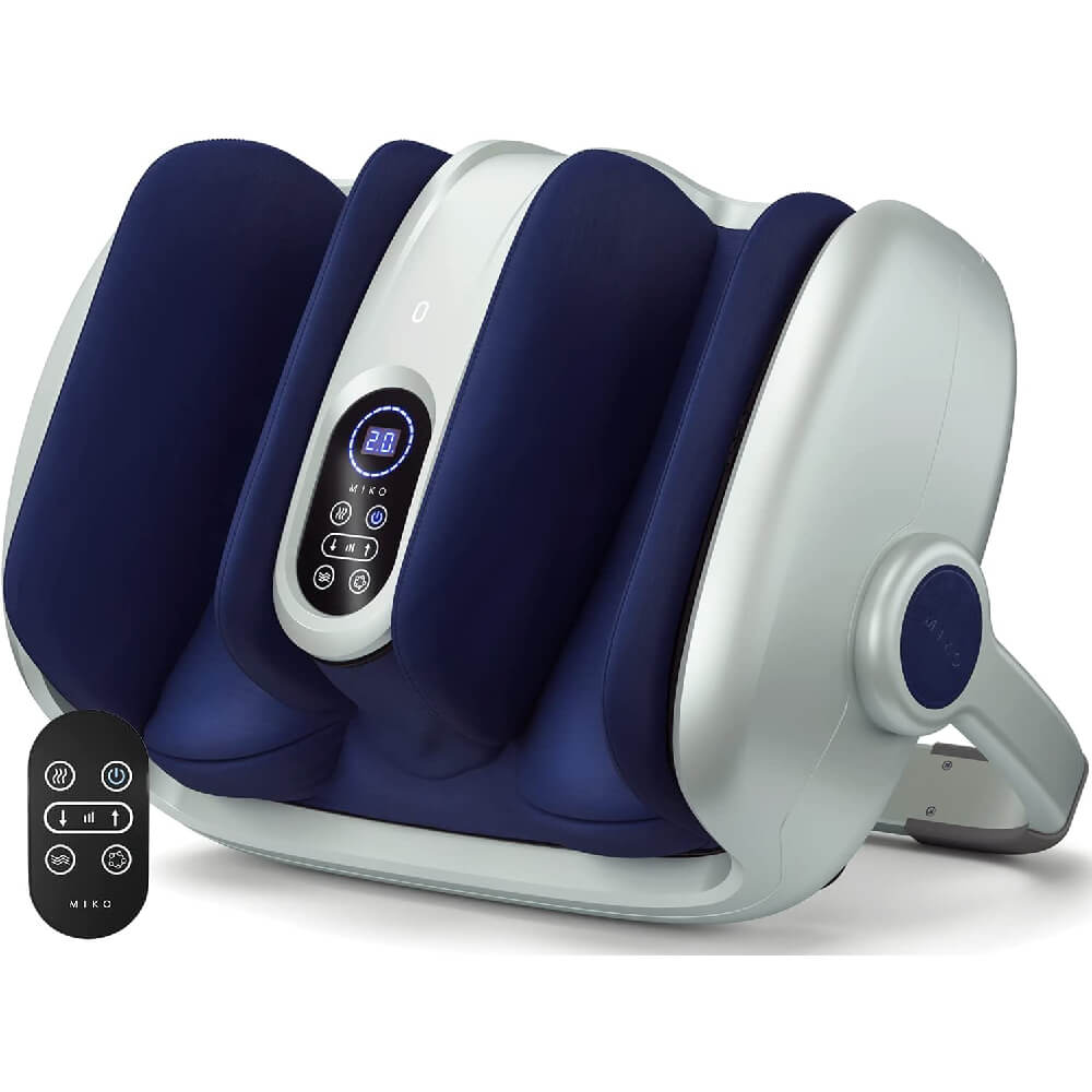 Массажер для ног Miko Shiatsu Foot Machine, серый/синий электрический массажер herald tens для мышц тела цифровой терапевтический аппарат электростимулятор