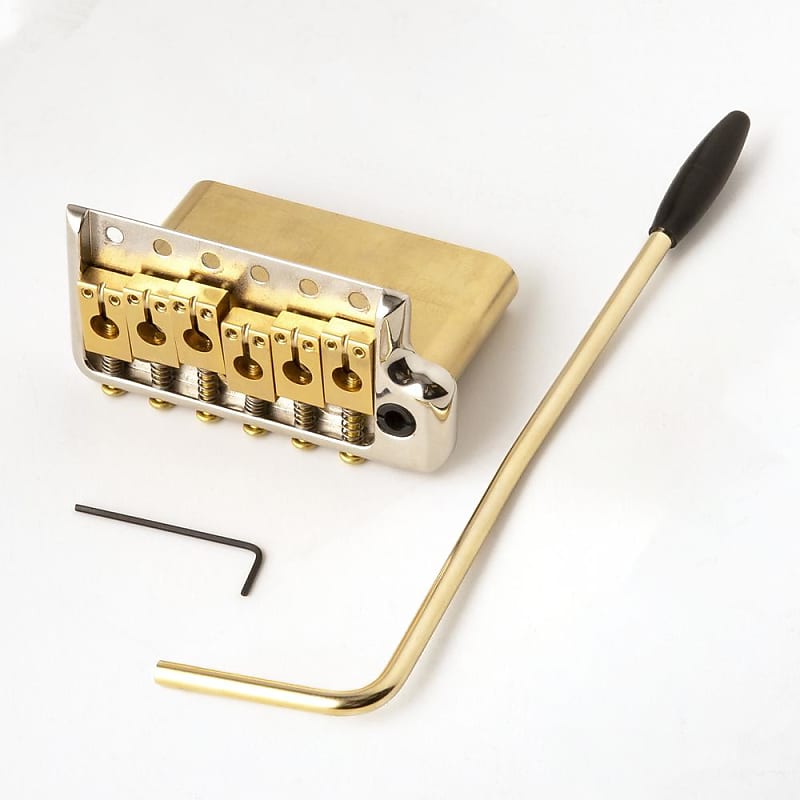 Подлинный механически обработанный тремоло-бридж PRS для основных инструментов, золотой - ACC-4008 101681:001:003 (ACC-4008) фотографии