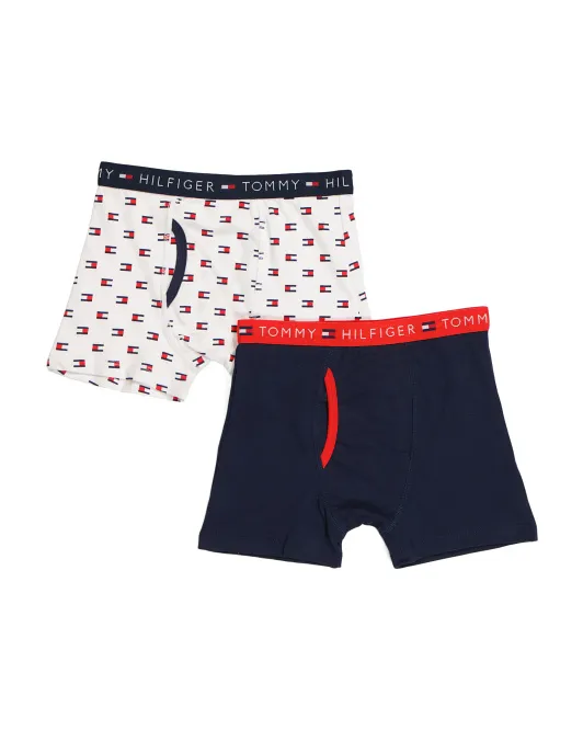 

2 шт. мини-боксеры с флагом для мальчиков Tommy Hilfiger, белый