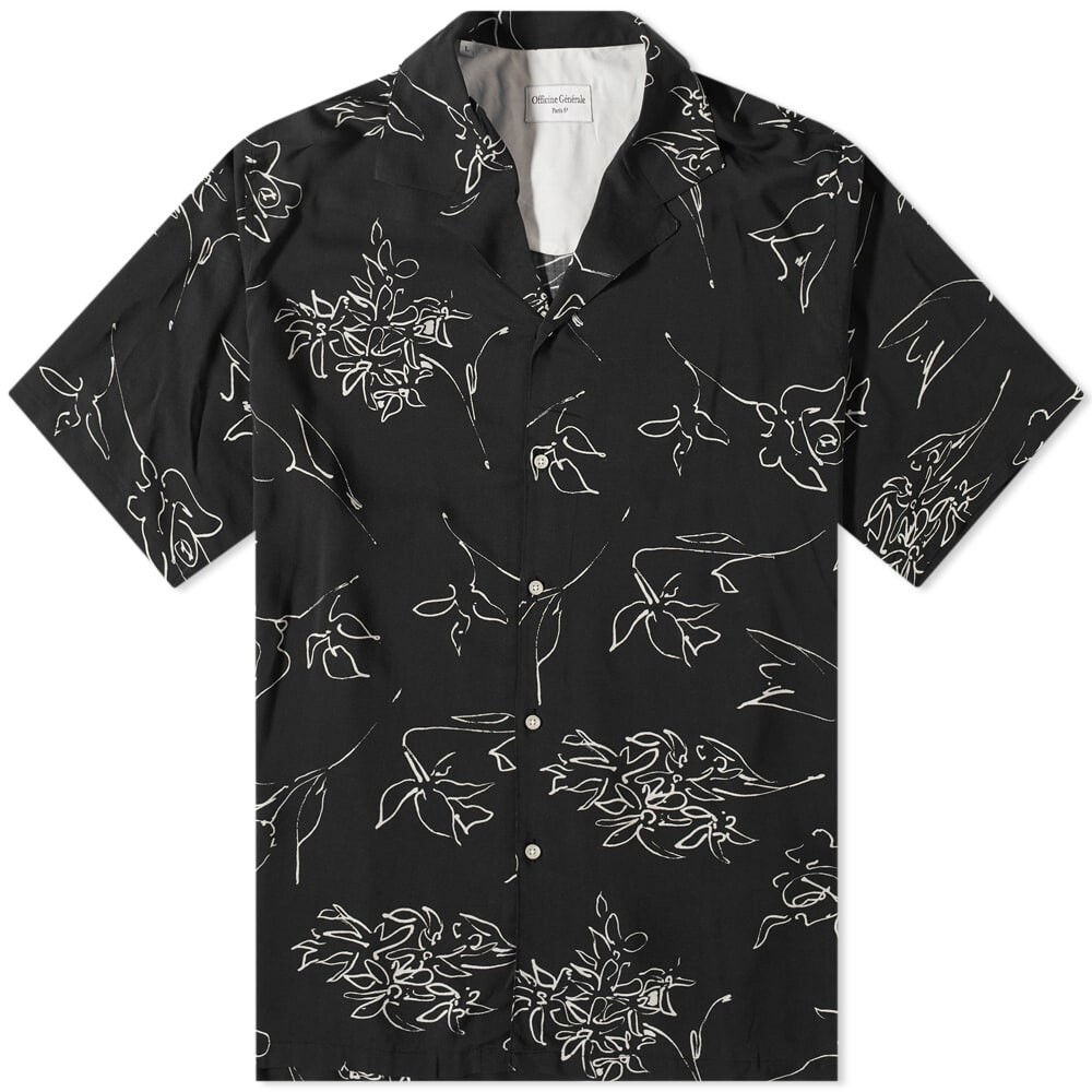 

Рубашка Officine Generale Eren Calligraphy Print Vacation Shirt