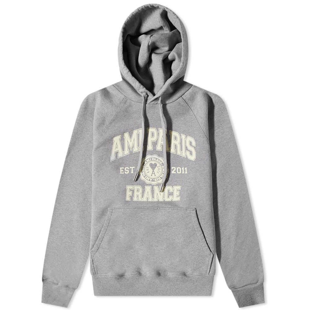 

Толстовка AMI Paris Popover Hoody, Серый