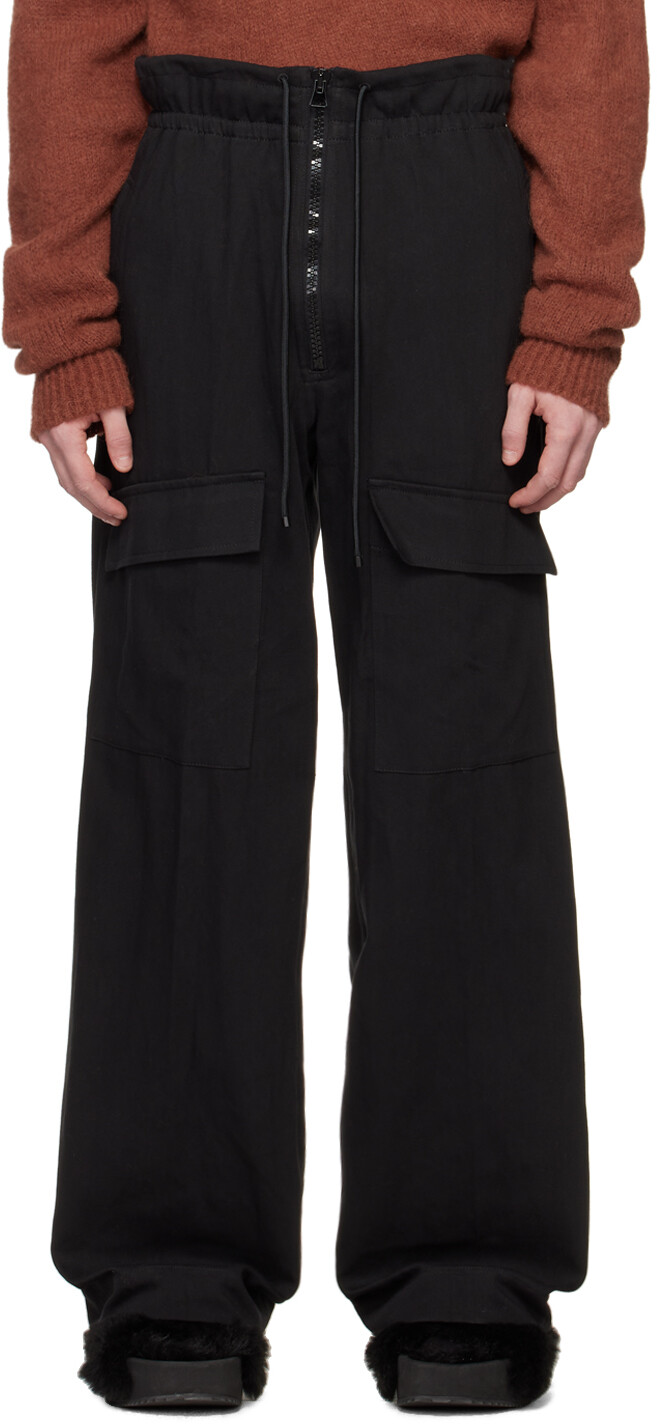 

Черные брюки карго с кулиской Dries Van Noten