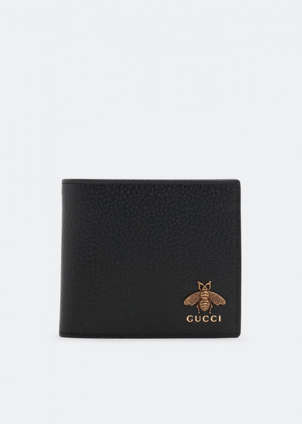 цена Кошелек GUCCI Animalier leather coin wallet, черный