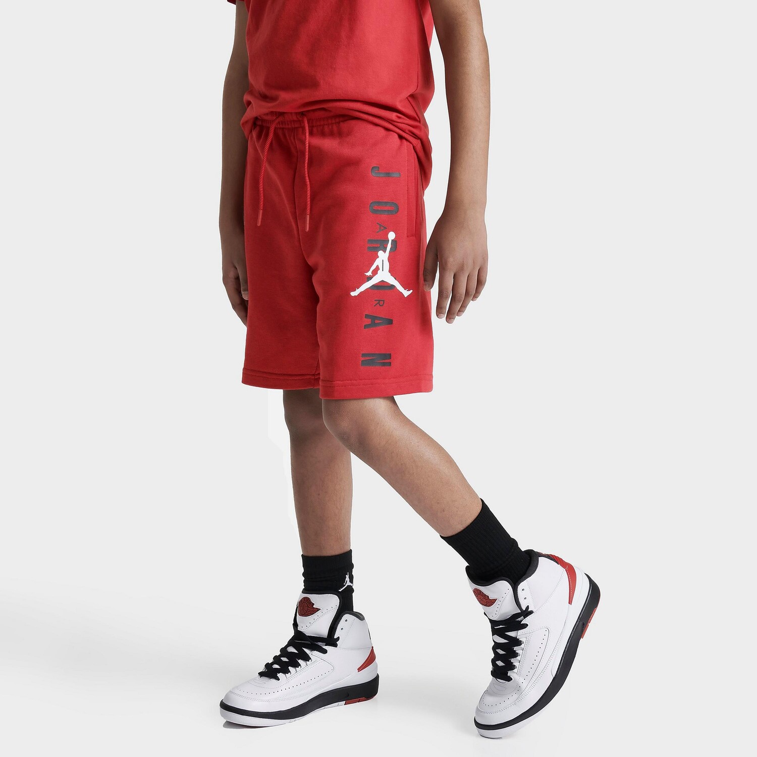 

Детские шорты с рисунком Jordan Split The Defense, красный