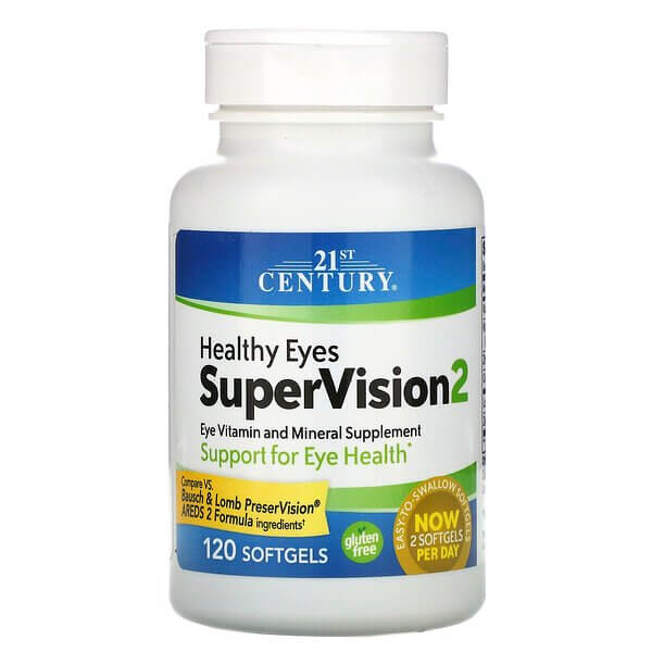 Healthy Eyes SuperVision2, добавка для глаз, 120 капсул, 21st Century healthy eyes supervision2 добавка для глаз 120 капсул 21st century