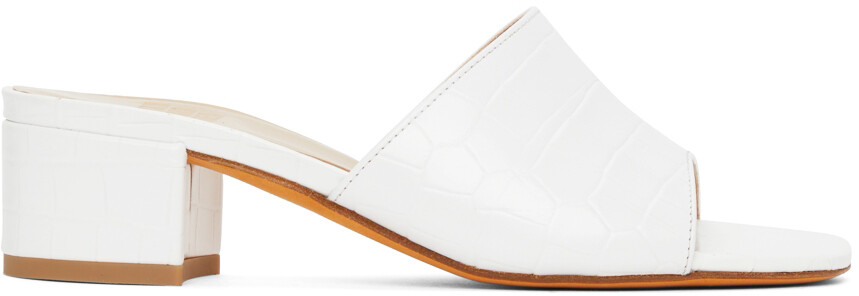 

Сандалии SSENSE Exclusive White Croc Agatha Maryam Nassir Zadeh